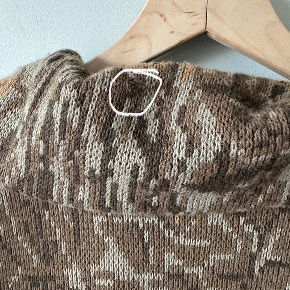 Whitewater Vintage Real Tree Camouflage Wool Sherpa Zip Up Sweater Sz L Hunting - Picture 12 of 15